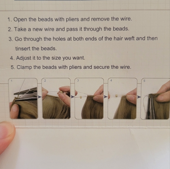 New 20" hair extensions brunette curly wire - Picture 4 of 8